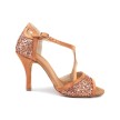 Portdance PD507 Latin Dansschoenen Glitter Brons Satijn Portdance PD507 Latin Dansschoenen Glitter Brons Satijn