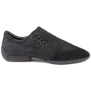 Portdance PD031 Heren Danssneakers zwart zijkant