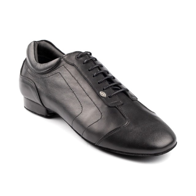 Portdance PD035 Zwarte Dansschoenen Heren Leer met Suede Zool